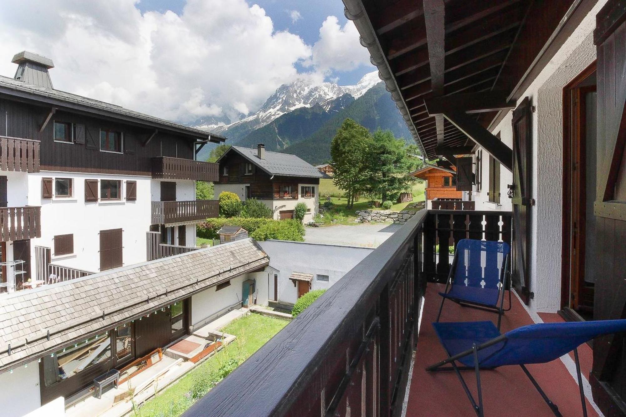 La Griaz - Chaleureux Et Cosy -Vue Sur Les Montagnes - Grand Balcon Apartment Les Houches Luaran gambar